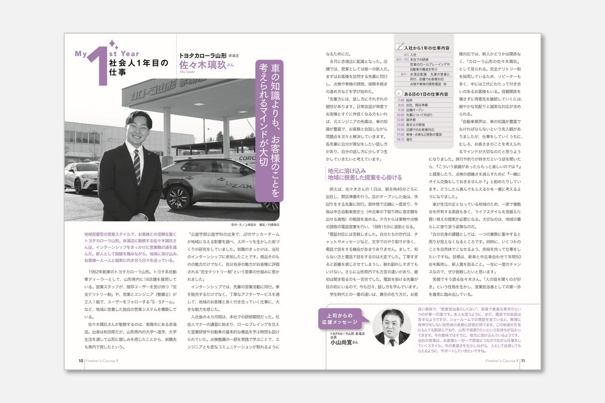 「社会人１年目の仕事」の誌面