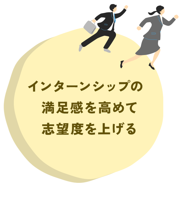 インターンシップの満足感を高めて志望度を上げる