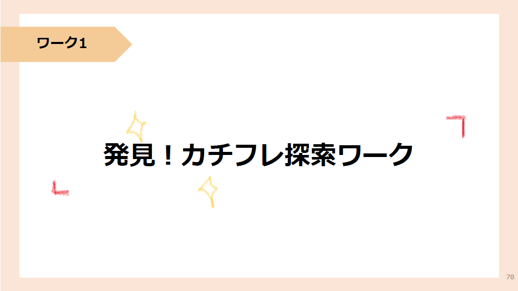 ワーク1　発見！カチフレ探索ワーク